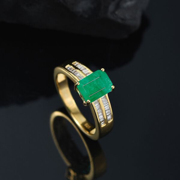 AAA Socoto Smaragd und Diamant Ring - 1,80 ct. image number 2