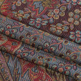 Schal mit dekorativem Muster und Fransen, 70x180 cm, Rot