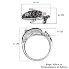 Weißer Zirkon, Schwarzer Spinell Ring, 925 Silber, bicolor, (Größe 16.00), ca. 0.40 ct image number 6
