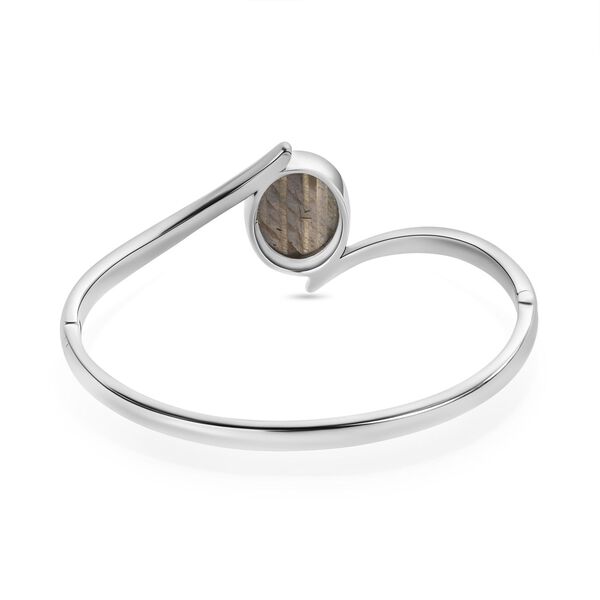 Labradorit Armreif ca. 19 cm Edelstahl ca. 17.34 ct image number 6