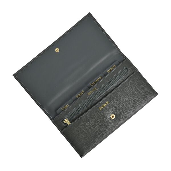 SENCILLEZ: Reise-Etui aus echtem Leder mit RFID Schutz, gr&uuml;n image number 9