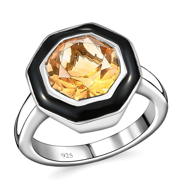 Citrin Ring, 925 Silber platiniert  ca. 2,61 ct image number 6