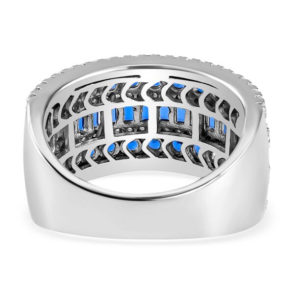 Blauer Zirkonia Ring, 925 Silber rhodiniert, (Gr&ouml;&szlig;e 16.00) ca. 3.69 ct image number 5