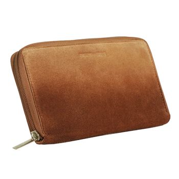 Echtleder Brieftasche mit RFID-Schutz, cognacfarben