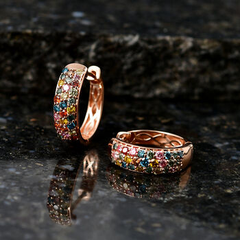 LUXURIANT SGL zertifizierte SI mehrfarbige Labor Diamant Ohrringe - 1,50 ct.