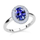 RHAPSODY AAAA Tansanit und VS2 EF Diamant Halo Ring- 1,81 ct. image number 3