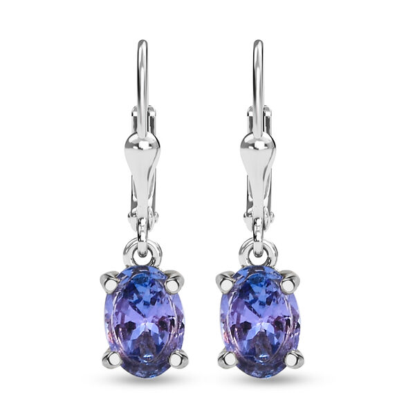 Tansanit Solit&auml;r Ohrh&auml;nger in Silber 1,27 Ct image number 0