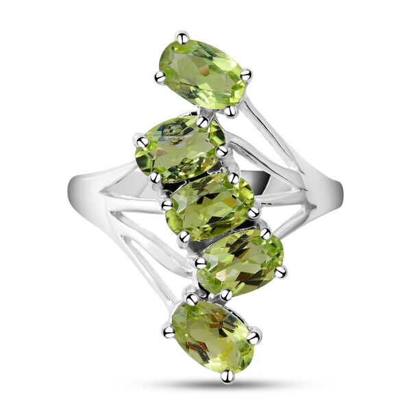 Peridot-Ring, 925 Silber  ca. 2,00 ct