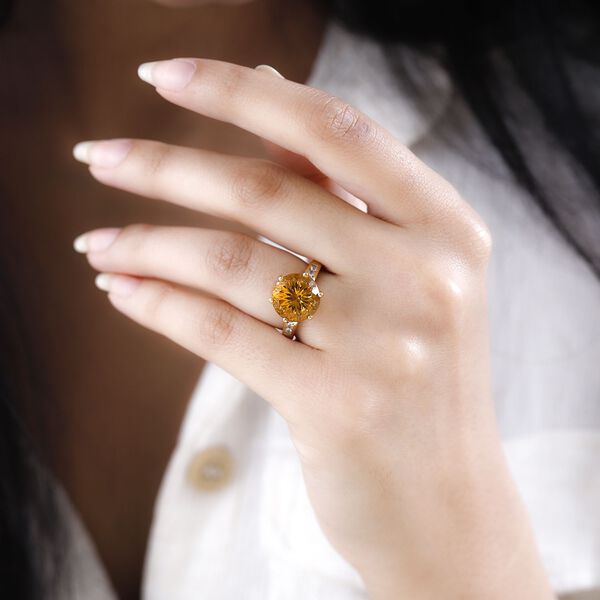 Citrin und Zirkon Ring - 7,59 ct. image number 3