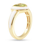 Peridot Solitär Ring 925 Silber Gelbgold Vergoldet image number 3