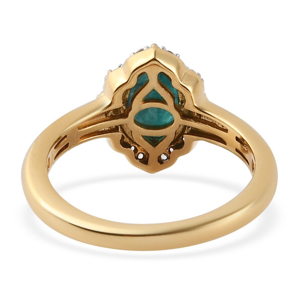 Grandidierit und Zirkon-Ring, 925 Silber vergoldet  ca. 0,96 ct image number 6