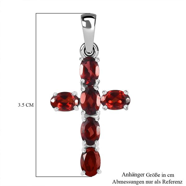 Roter Granat Kreuz-Anhänger - 3,05 ct. image number 6