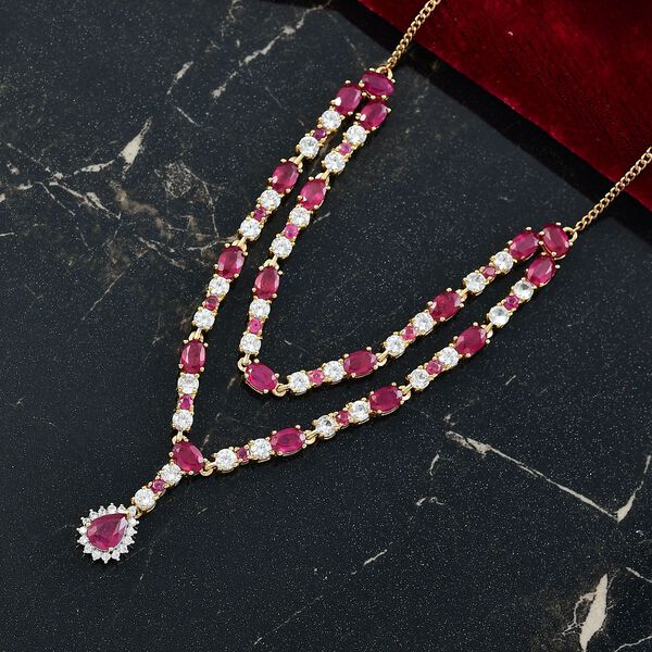 D'Joy Afrikanische Rubin 45cm Halskette - 24,30 ct. image number 2
