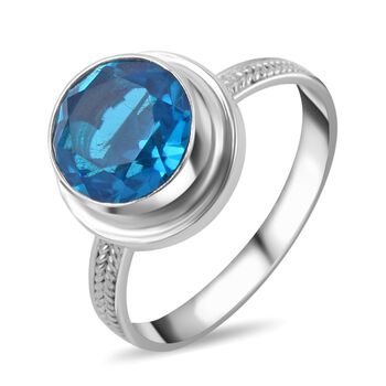 Karibik Quarz Ring 925 Silber (Gr&ouml;&szlig;e 16.00) ca. 3,10 ct