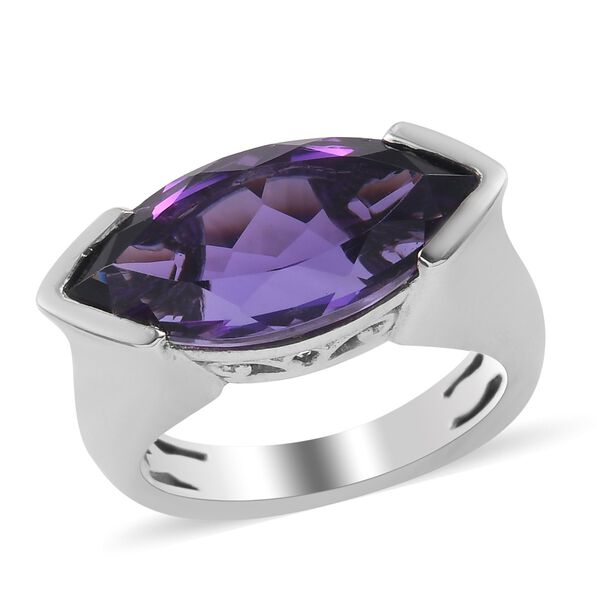 Marokkanischer Amethyst Ring 925 Silber Platin-Überzug image number 4