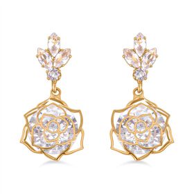 Weißer Zirkonia Ohrringe, ca. 6.00 ct