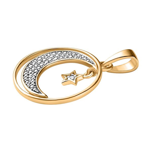 Mondlicht Magie Anhänger in vergoldetem Silber image number 4