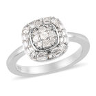 Diamant Ring 925 Silber platiniert  ca. 0,33 ct image number 3