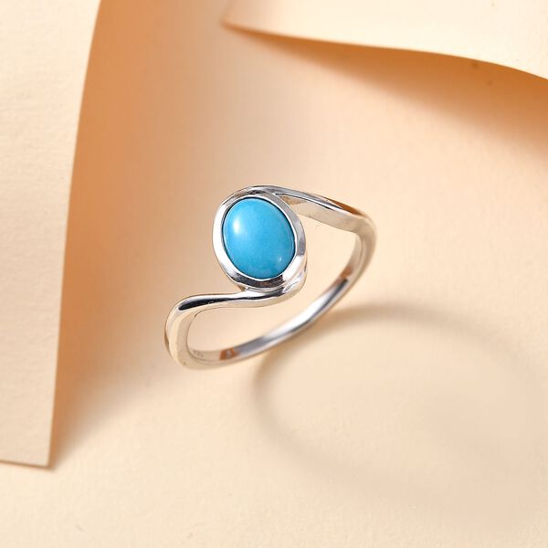 AA amerikanischer, nat&uuml;rlicher Sleeping Beauty T&uuml;rkis-Ring, 925 Silber platiniert - 1,19 ct. image number 2