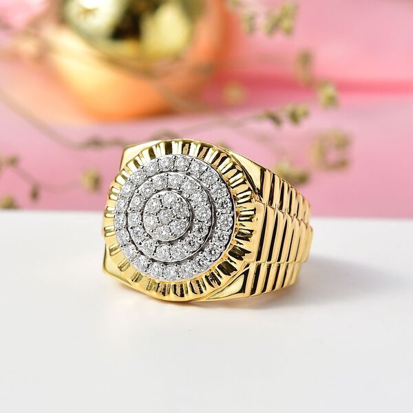 D'Joy Moissanit zweifarbiger Herrenring - 1,47 ct. image number 2