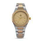 STRADA - Armbanduhr mit japanischem Uhrwerk und Datumsanzeige, Legierungsgehäuse  Sandstrahleffekt, bicolor, Goldfarben