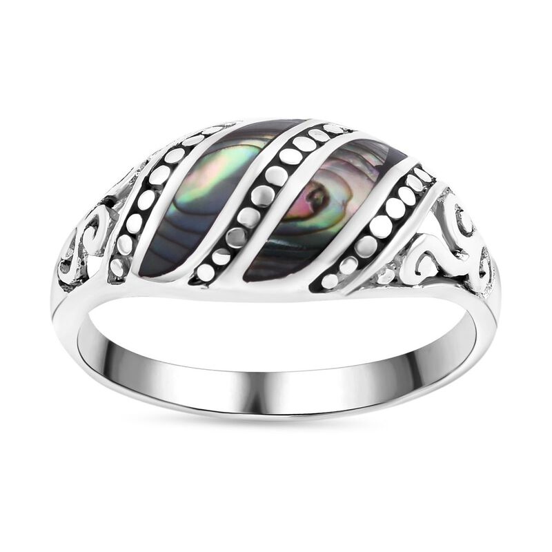 Royal Bali - Abalone Muschel Ring, 925 Silber, (Größe 16.00), ca. 4.40 ct image number 0