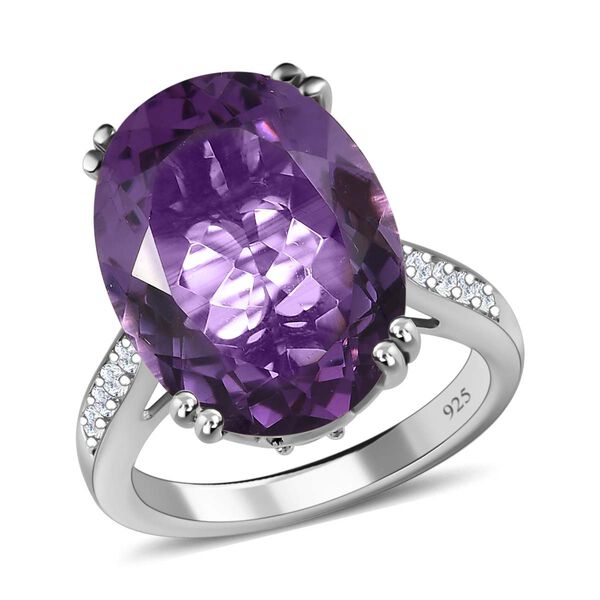 Afrikanischer Amethyst und Zirkon-Cocktail-Ring - 13,53 ct. image number 4