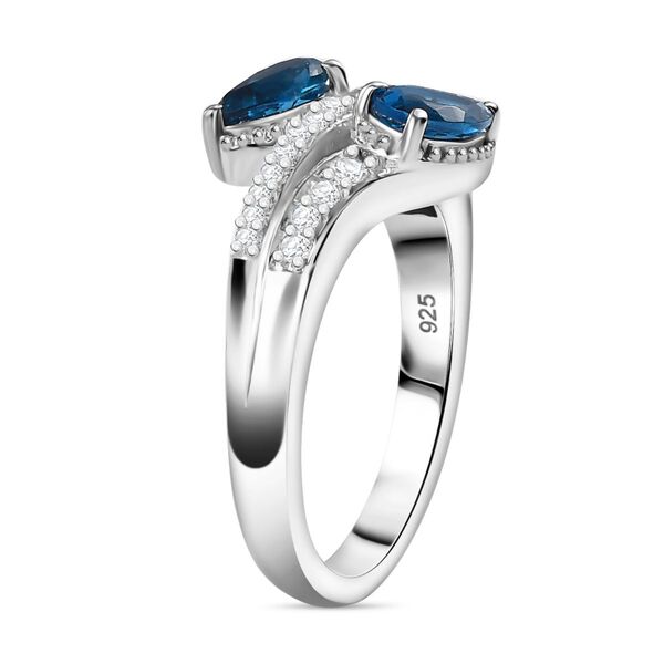 London Blautopas und Zirkon Ring - 1,25 ct. image number 5