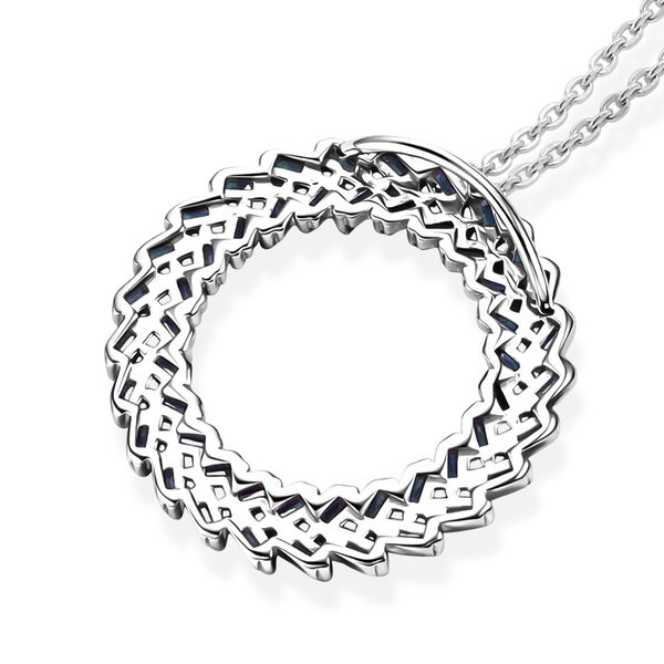 D'Joy Blauer Diamant Schmuckset ca. 50 cm 925 Silber Rhodiniert ca. 1.00 ct image number 5