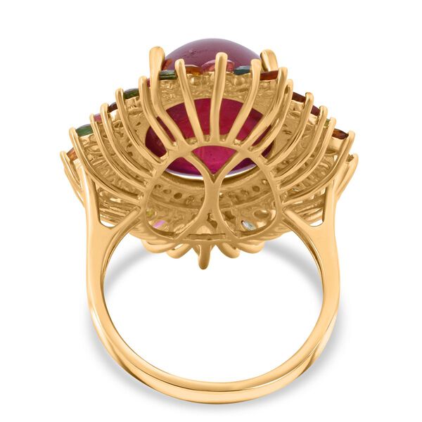 Afrikanischer Rubin, Zirkon und Multi-Turmalin Ring - 23,41 ct. image number 5