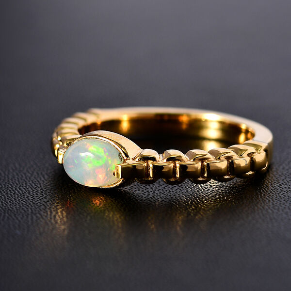 AA natürlicher äthiopischer Welo Opal-Ring- 0,33 ct. image number 3