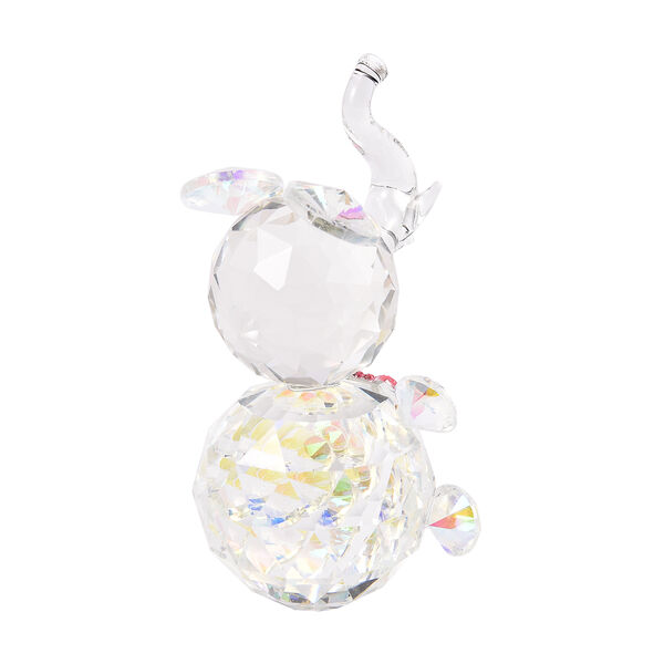 Kristall-Elefantenfigur mit Schleife, 11x7x6.5cm, Transparent image number 3