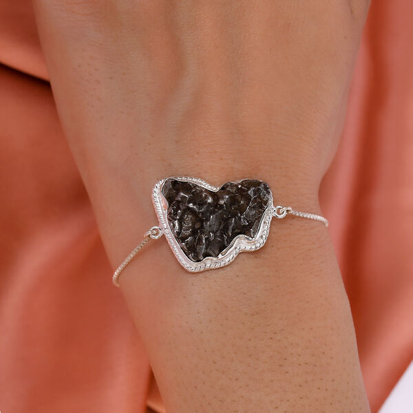 Meteorit-Bolo Armband, ca. 24 cm, 925 Silber ca. 59.15 ct image number 3
