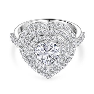 D'Joy Moissanit Ring 925 Silber rhodiniert (Größe 21.00) ca. 2,50 ct