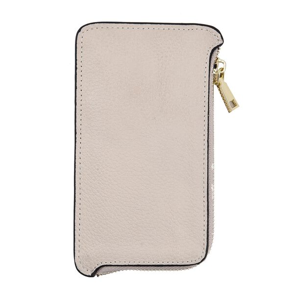 SENCILLEZ - Leder Portemonnaie, Hellgrau image number 2