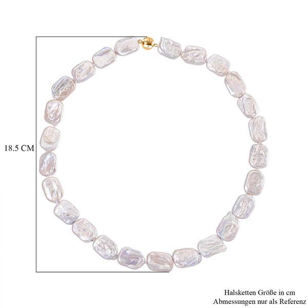 D'Joy wei&szlig;e Keshi Perle 50cm Halskette image number 6