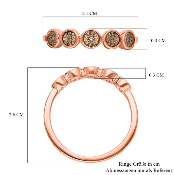 Natürlicher Champagner Diamant-Ring image number 6