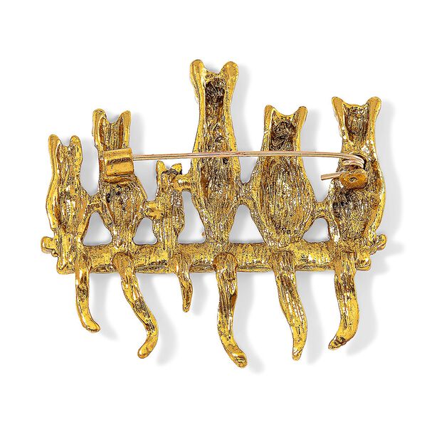 Neongr&uuml;ner Kristall Brosche Antikes Gold image number 4