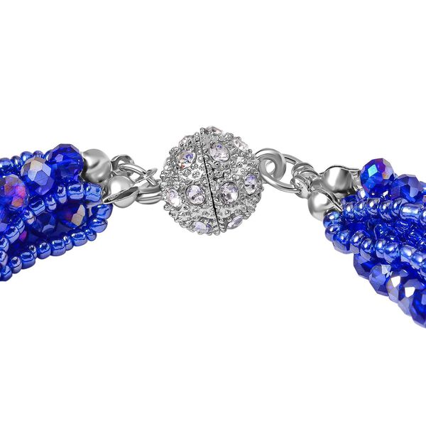 Blaues und wei&szlig;es Kristall-Armband, 19cm - 62,50 ct. image number 2