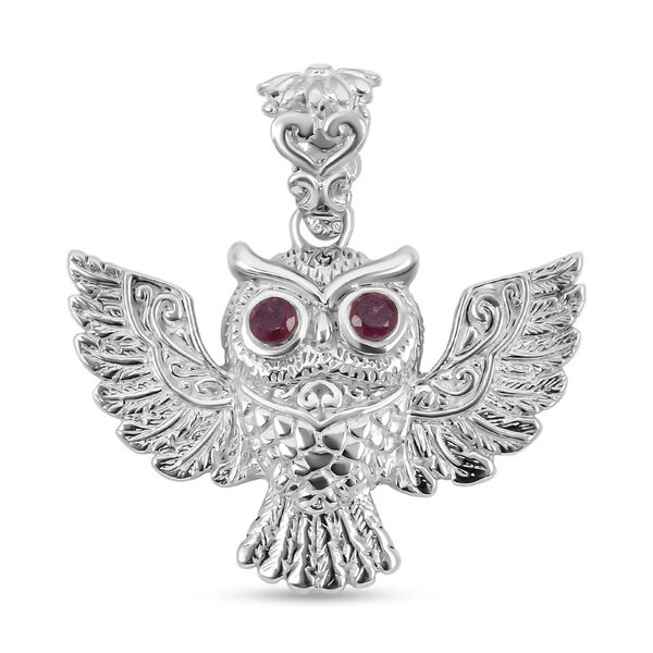 Royal Bali Kollektion - Afrikanischer Rubin-Eule-Anh&auml;nger - 0,36 ct.