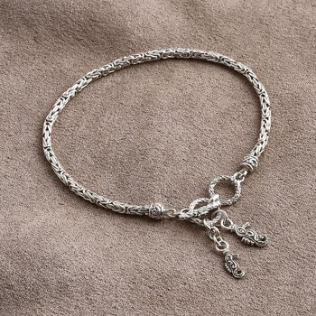 Royal Bali Kollektion- Armband mit Seepferdchen-Charme in 925 Silber, 20cm