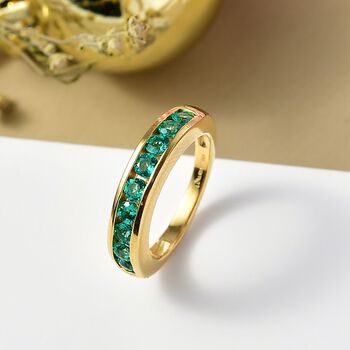 LUXURIANT AAA Labor kolumbianischer Smaragd Ring - 0,95 ct.