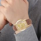 STRADA - Japanisches Uhrwerk, weißer Kristall, 23.5 cm, brauner Riemen image number 2
