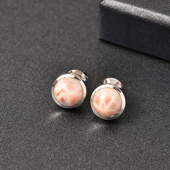 D&rsquo;joy AA Natrolith Ohrringe 925 Silber rhodiniert ca. 3.86 ct