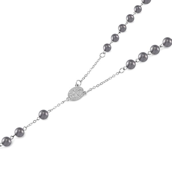 Terahertz, Hämatit Halskette ca. 66 cm + 5 cm Extender, Reiner Edelstahl ca. 170.00 ct image number 4