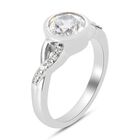 LUSTRO STELLA Hergestellt mit ZIRKONIA Ring 925 Silber Platin-Überzug (Größe 16.00) ca. 2,42 ct image number 3