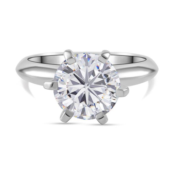 LUSTRO STELLA - Weißer Zirkonia Ring 925 Silber rhodiniert (Größe 17.00) image number 0
