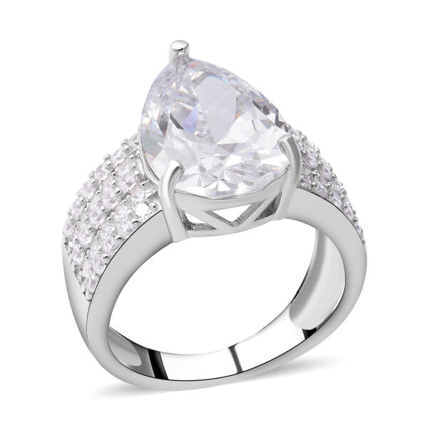 Lustro Stella - Weißer Zirkonia-Ring, 925 Silber rhodiniert  ca. 9,98 ct image number 0