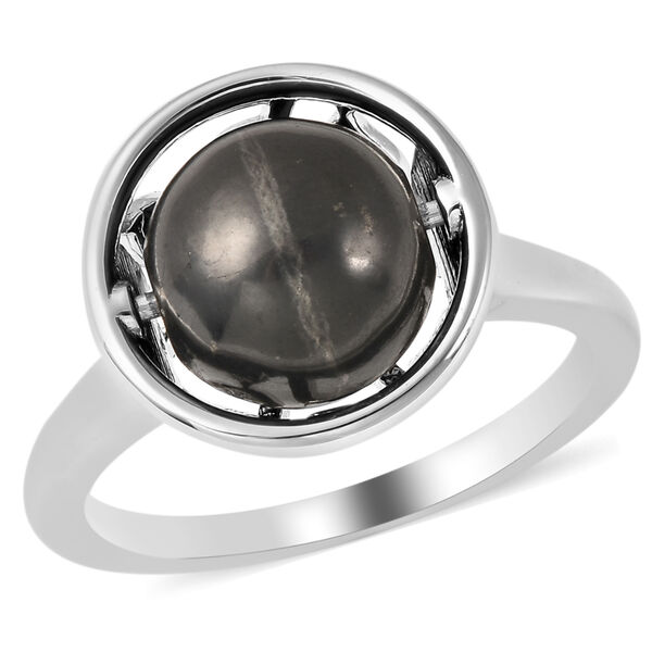 Shungit Ring 925 Silber rhodiniert  ca. 5,75 ct image number 4