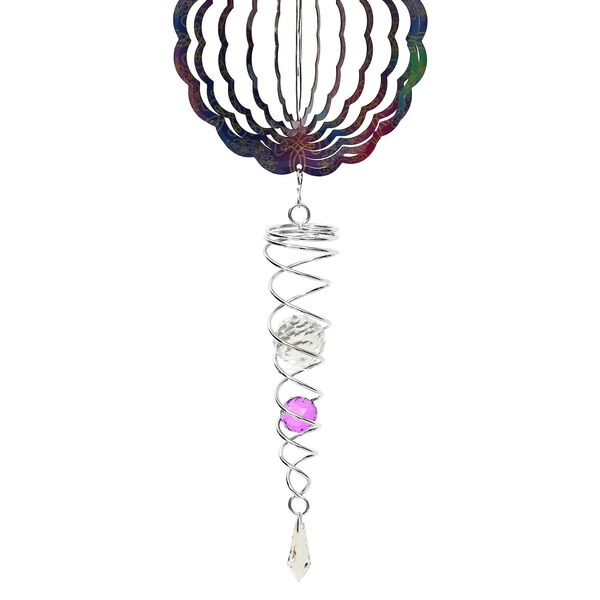 Sonnenfänger und Windrad mit Mehrfarbigem Kristall, 33cm und Kolibri-Design image number 4